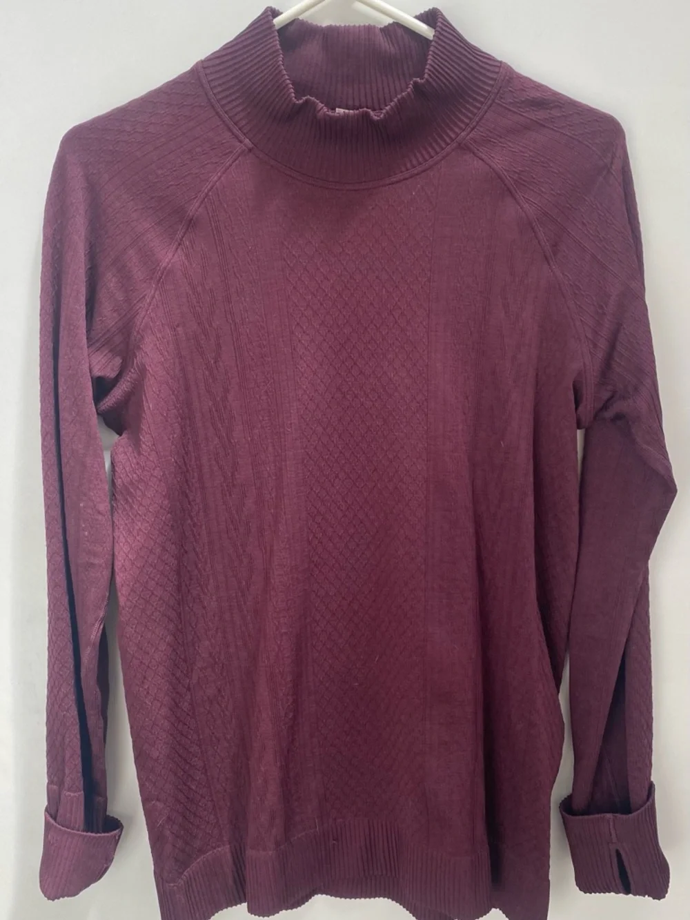 lululemon athletica Deep Plum Mock Neck large